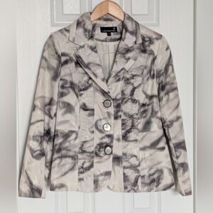 Laura Petites Women (6) Striking Blazer/Jacket With Ruching & Metallic Buttons